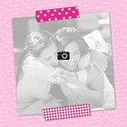 fotokaart roze fotokader